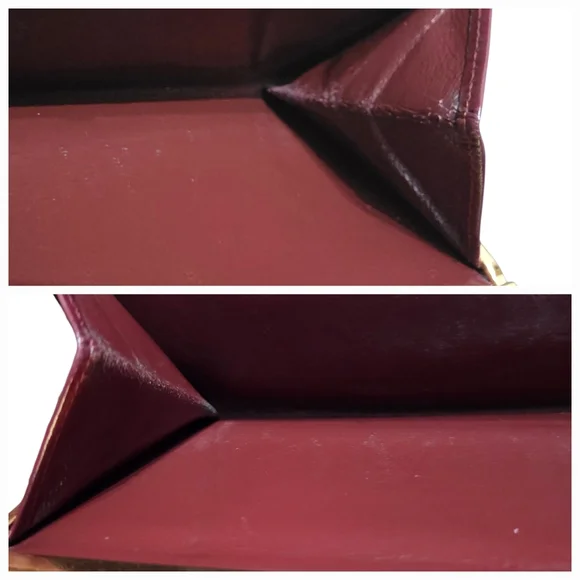 Cartier Vintage Kisslock Leather Wallet Must de Cartier Burgundy - Picture 12 of 14